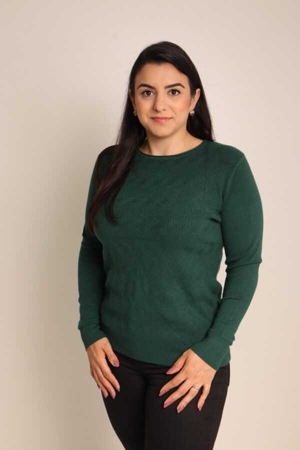 Suéter Feminino Plus Size Gola Redonda Trabalhada-Ref. 2463 - Imagem 2