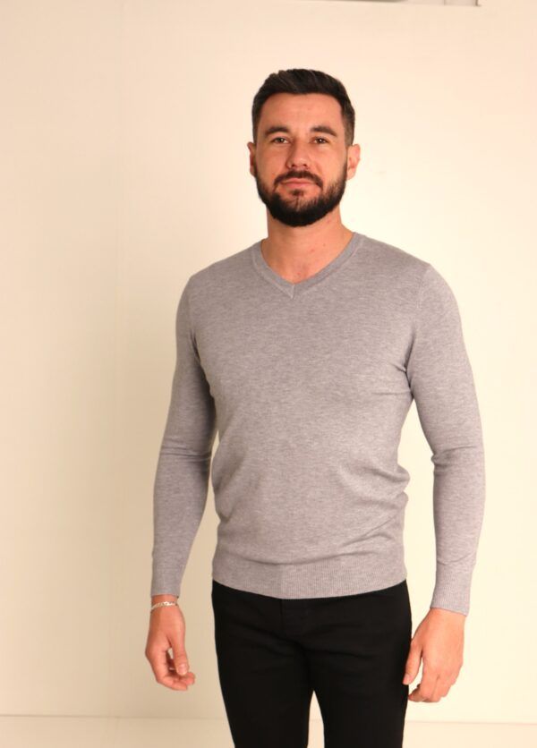 Suéter Masculino Gola V Liso-Ref. S03325