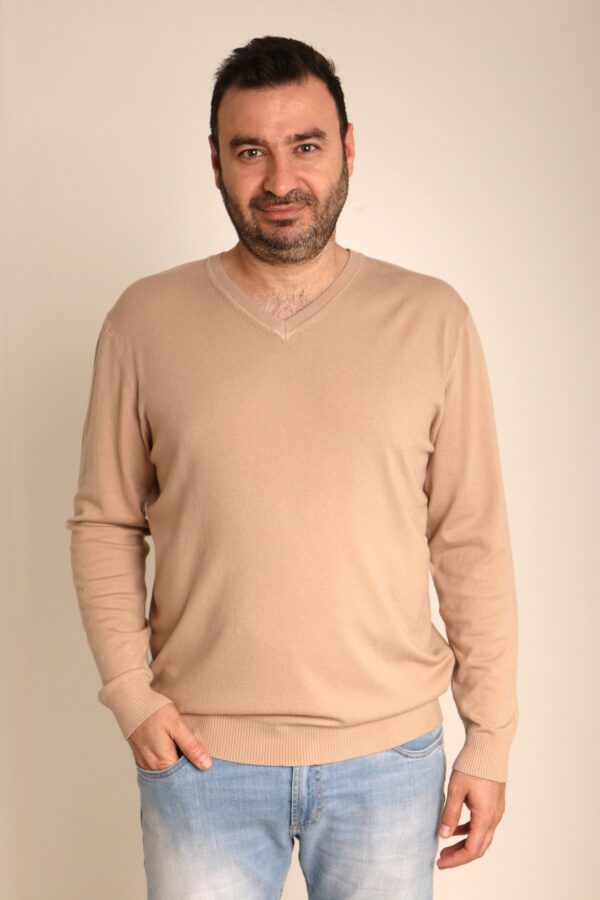 Suéter Masculino Gola V Plus Size-Ref. 2471