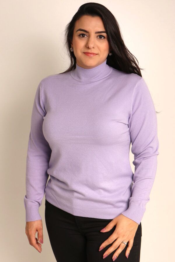 Suéter Feminino Plus Size Gola Média lisa-Ref. 2467 - Imagem 2