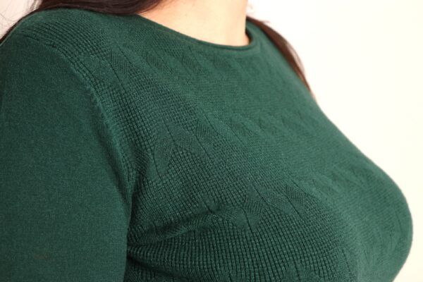 Suéter Feminino Plus Size Gola Redonda Trabalhada-Ref. 2463 - Imagem 3