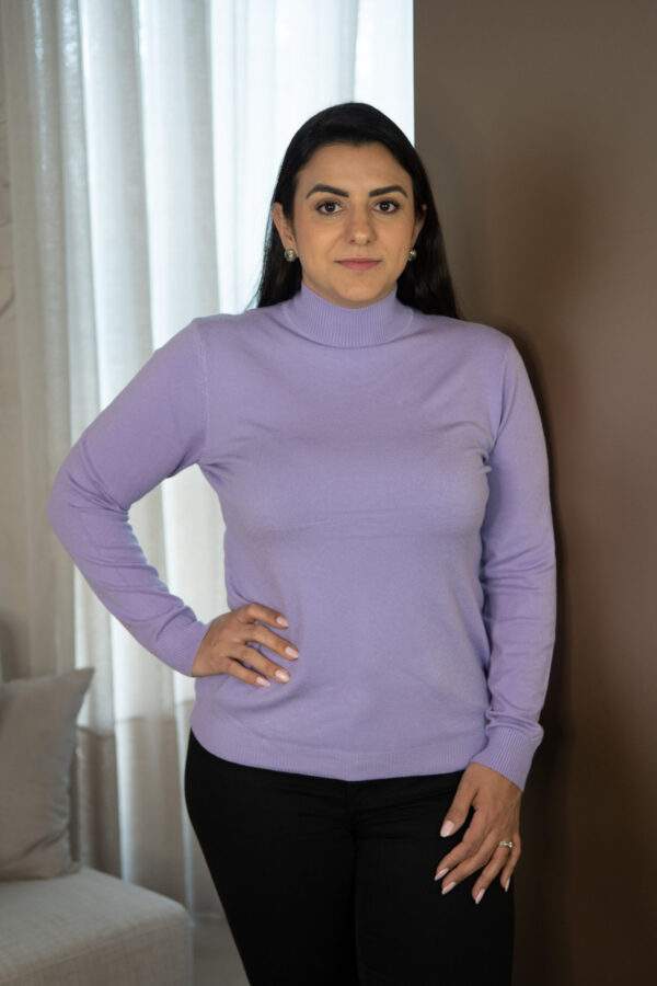 Suéter Feminino Plus Size Gola Média lisa-Ref. 2467