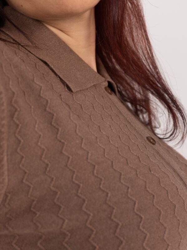 Cardigan Feminino Trabalhado Gola Sólida -Ref.S01025 - Imagem 5