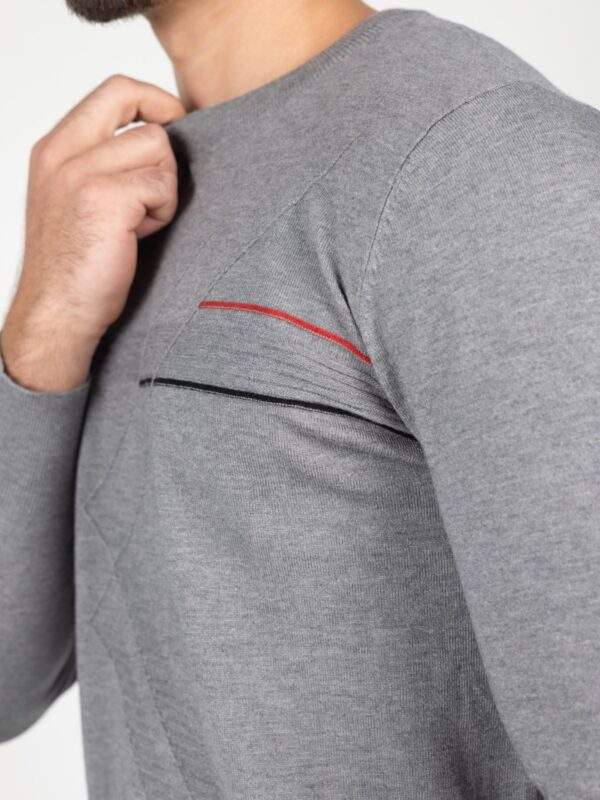 Suéter Masculino Gola Redonda Trabalhado-Ref.S03125 - Imagem 3