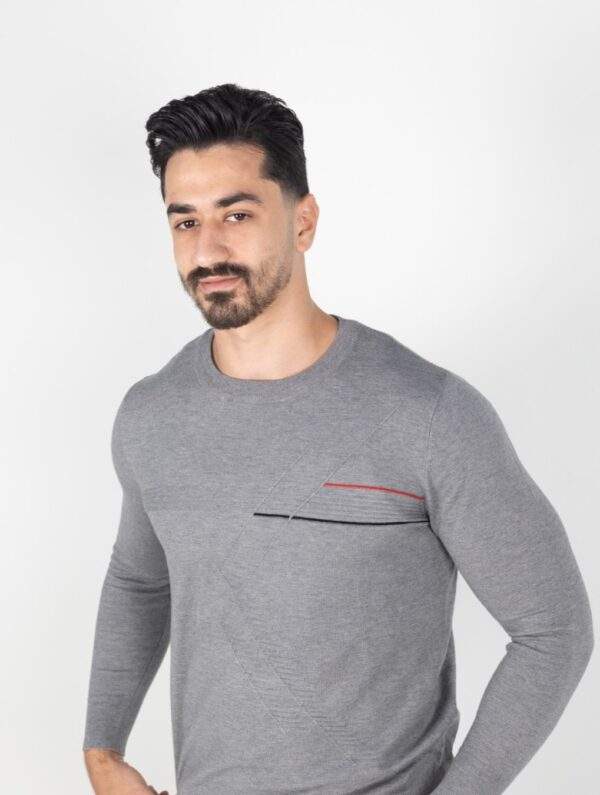 Suéter Masculino Gola Redonda Trabalhado-Ref.S03125