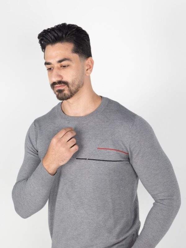 Suéter Masculino Gola Redonda Trabalhado-Ref.S03125 - Imagem 2