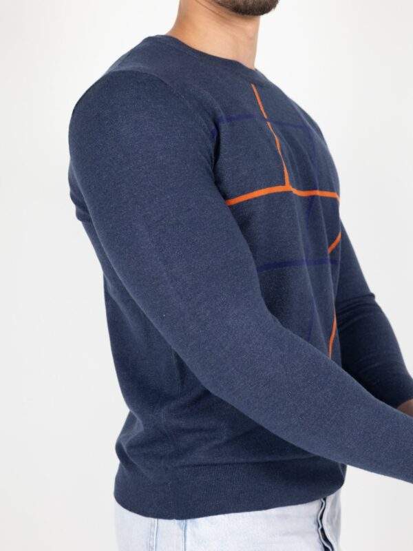 Suéter Masculino Gola Redonda Trabalhado-Ref.S03425 - Imagem 3