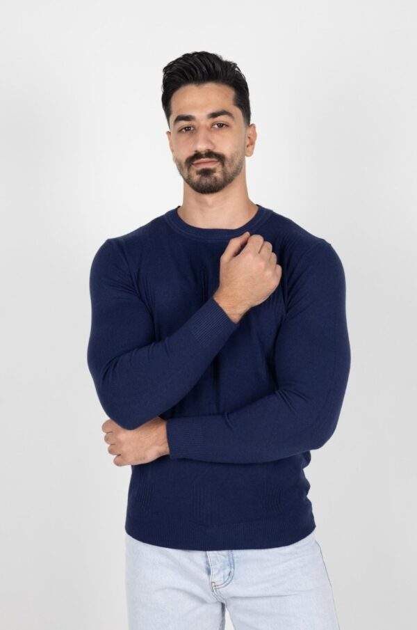 Suéter Masculino Gola Redonda Trabalhado-Ref.S03525