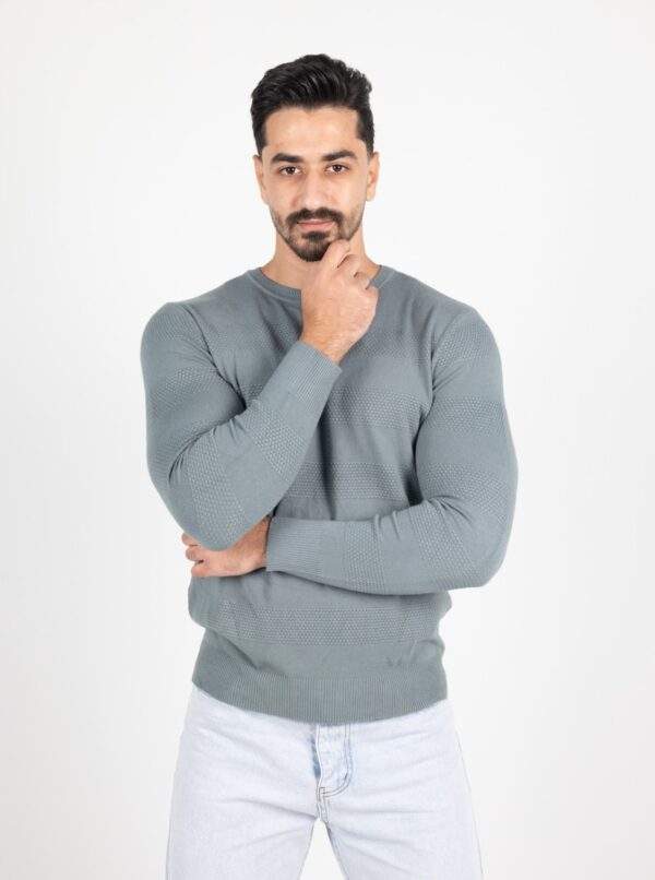 Suéter Masculino Gola Redonda Trabalhado-Ref.S03225 - Imagem 2
