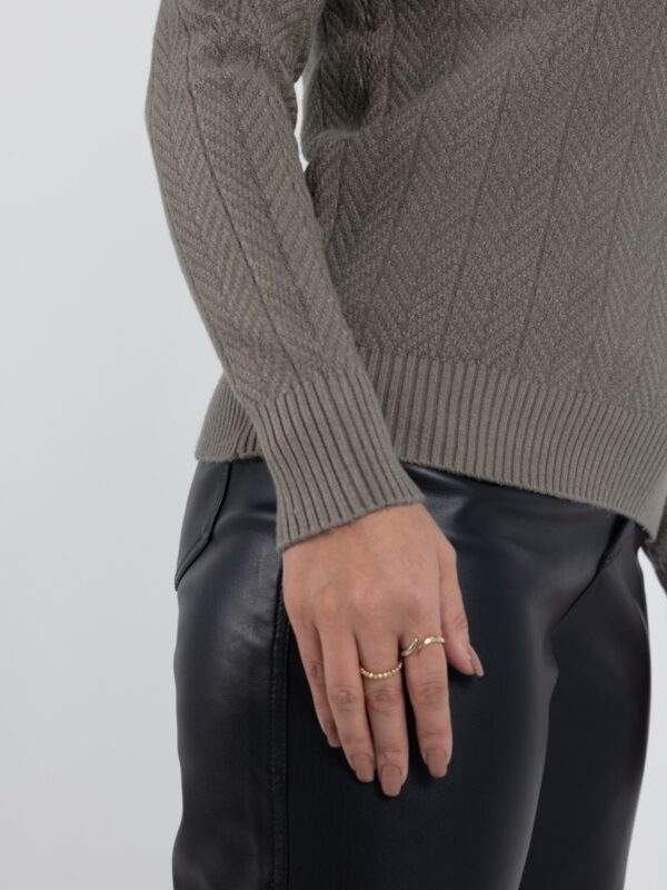 Suéter Feminino Gola Alta Trabalhado-Ref.S00325 - Imagem 3