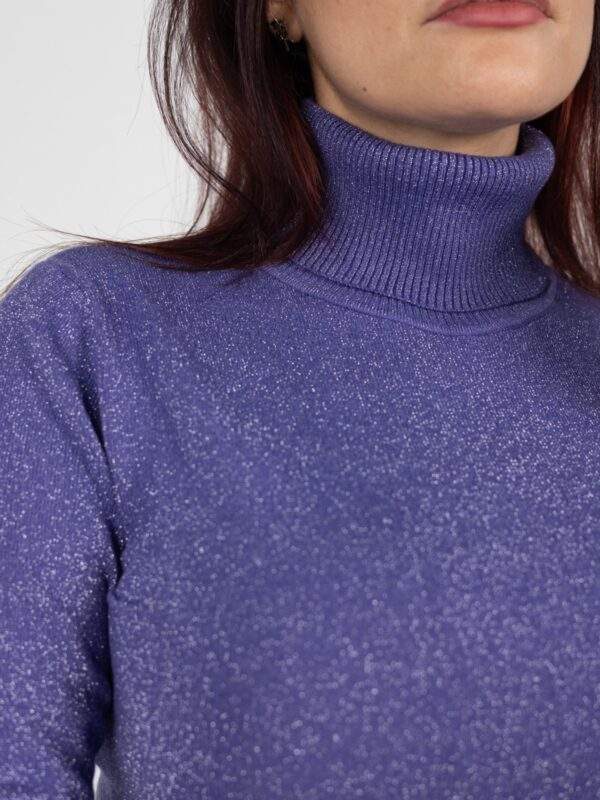 Suéter Feminino Gola Alta Liso Lurex-Ref.S01125 - Imagem 3